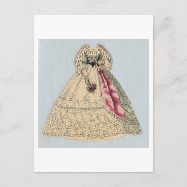 Vintage Jenny Lind Paper Doll Postcard (Front)