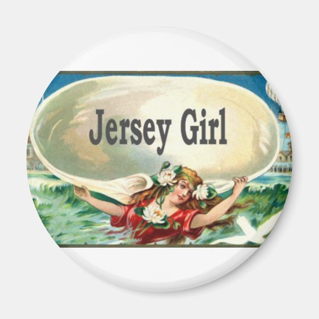 Vintage Jersey Shore Jersey Girl Magnet (Front)