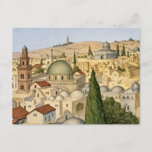 Vintage Jerusalem Panorama Postcard