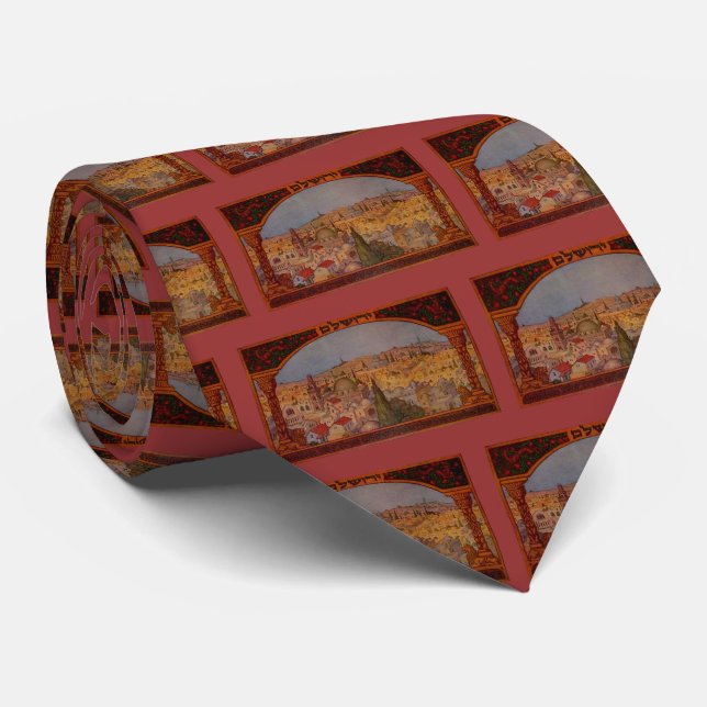Vintage Jerusalem Tie (Rolled)