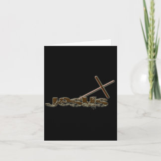 Vintage Jesus Christ Carrying The Cross Design  Card