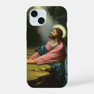 Vintage Jesus Christ Praying, Garden of Gethsemane iPhone 15 Case