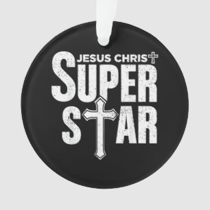 Vintage Jesus Christian Design Jesus Christ Super  Ornament