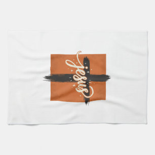 Vintage Jesus Cross Christian Shirt Design_1 Kitchen Towel