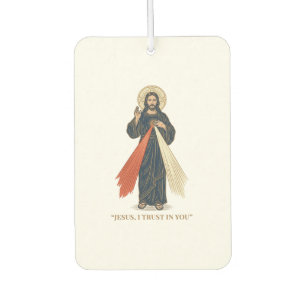 Vintage Jesus I Trust in You Religious Vector Desi Air Freshener