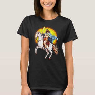 Vintage Jesus Riding A Horse Christian T-Shirt