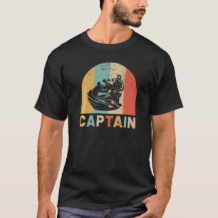 Vintage Jet Ski Captain Retro Sunset Lake Life Wat T-Shirt