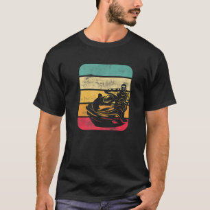 Vintage Jet Ski Retro Style Sunset Lake Life Water T-Shirt