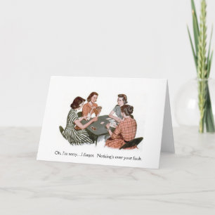 Vintage - Jeu de cartes pour femmes Sarcasme,