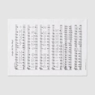 Vintage Jingle All the Way Music Composition  Tissue Paper