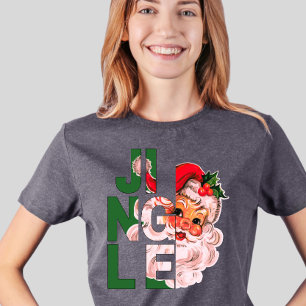 Vintage Jingle Bells Santa Christmas T-Shirt