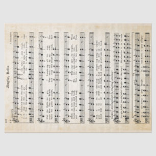 Vintage Jingle Bells Tissue Paper and Decoupage 