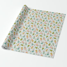 Vintage Jingle Jangle Retro Christmas Gift Wrap