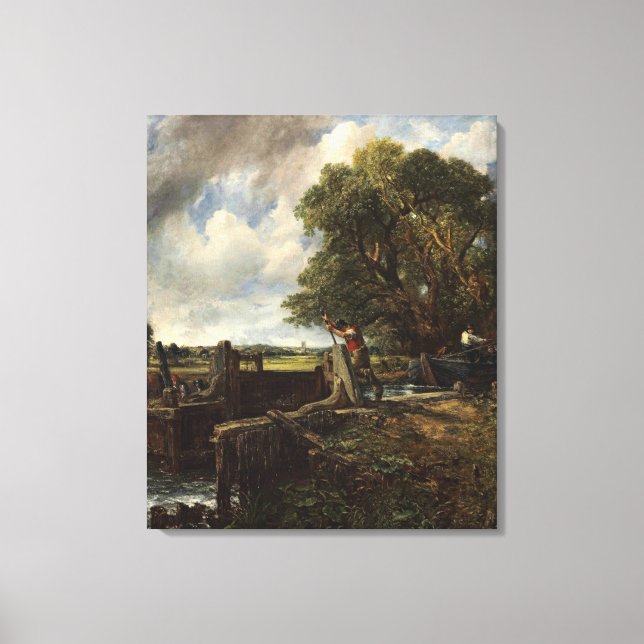 Vintage John Constable The Lock Canvas Print (Front)