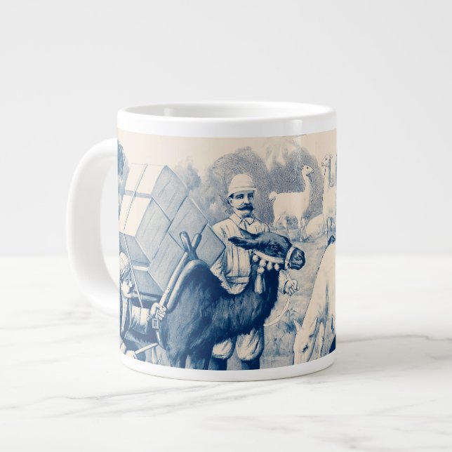 Vintage John Robinson Circus Poster Large Coffee Mug (Front Left)