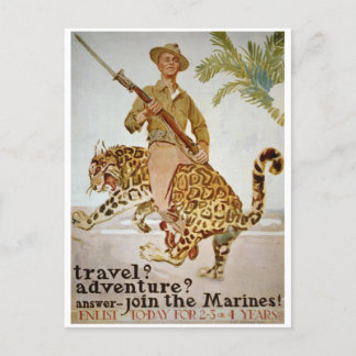 Vintage Join the Marines Postcard