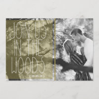 Vintage Join Us In The Woods Wedding | Photo