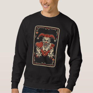 Vintage Joker Heart Card Sweatshirt