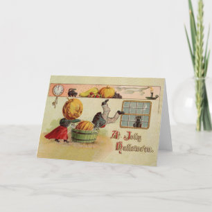 Vintage Jolly Halloween Greeting Card