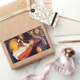 Vintage Jolly Halloween Witch by Ellen Clapsaddle Sticker