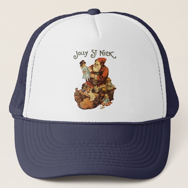 Vintage Jolly St. Nick Trucker Hat (Front)