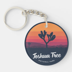 Vintage Joshua Tree National Park Sunset Keychain