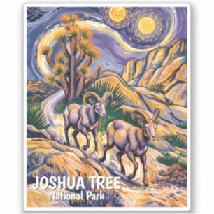 Vintage Joshua Tree Scenery Wildlife Sheep Custom 