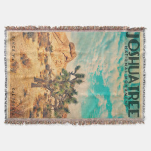 Vintage Joshua Tree Travel blanket
