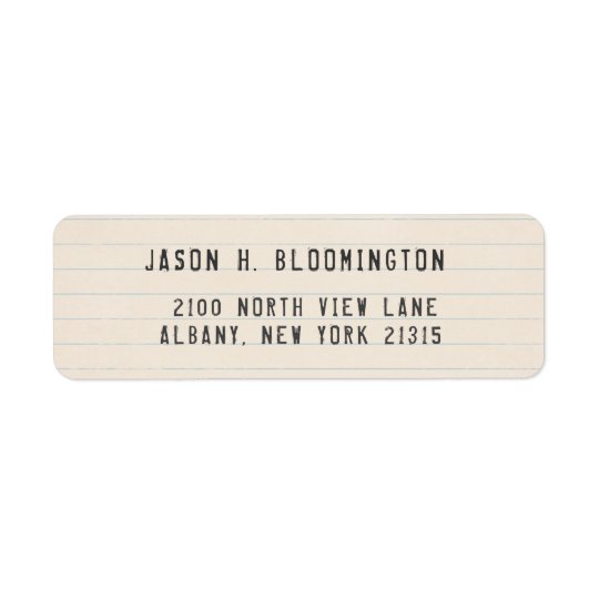 Vintage Journal Paper | Return Address Return Address Label