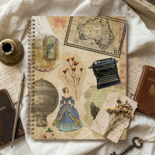 Vintage Journal Stickers Spiral Planner