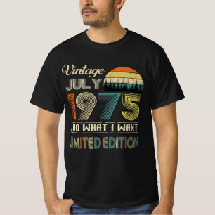 Vintage juillet 1975 T-shirt - Anniversaire de sty