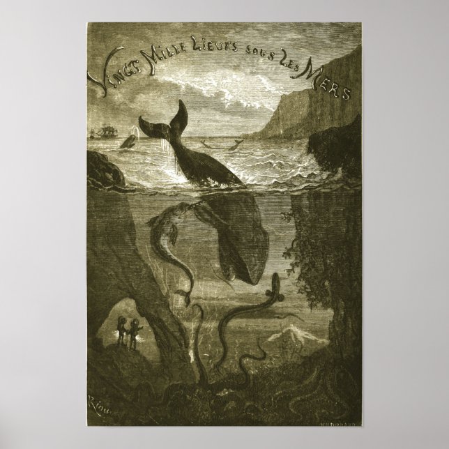 Vintage Jules Verne 20,000 Leagues... Poster (Front)
