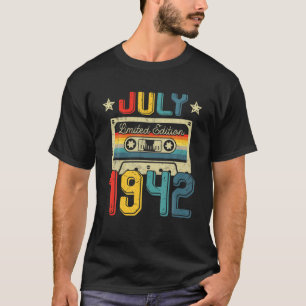 Vintage July 1942 Cassette Tape 79Th Birthday Deco T-Shirt