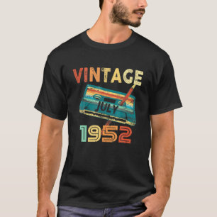 Vintage July 1952 Music Cassette69th Birthday Gift T-Shirt