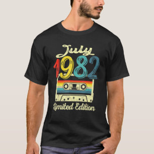 Vintage July 1982 Cassette Tape 39th Birthday Deco T-Shirt