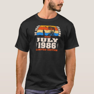 Vintage July 1986 - 36 Year Old Fishing Lover 36Th T-Shirt