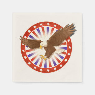 Vintage July 4th Eagle Logo Napkin