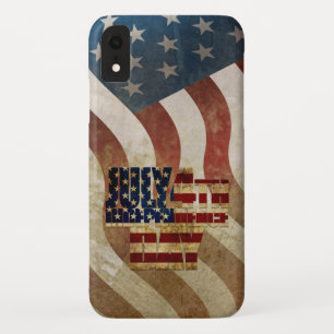 Vintage July 4th Independence Day Design iPhone XR Case