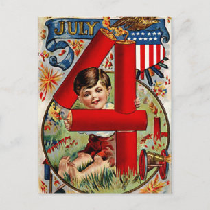 Vintage July 4th Postcard