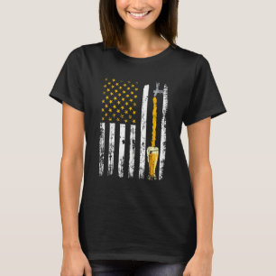 Vintage July Fourth Brewery Retro Beer American Fl T-Shirt