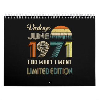 Vintage June 1971 What I Want Limited Edition Calendar