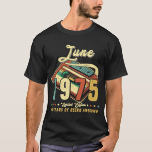 Vintage JUNE 1975 Made in 1975 45th birthday 45 ye T-Shirt