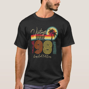 Vintage June 1981 41st Birthday 41 Year Old T-Shirt