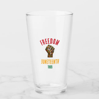 Vintage Juneteenth Freedom 1865 Pan-African Patter Glass
