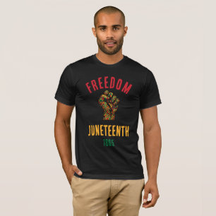 Vintage Juneteenth Freedom 1865 Pan-African Patter T-Shirt