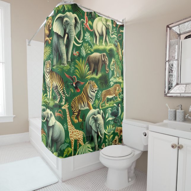 Vintage Jungle Animals Pattern (In Situ)