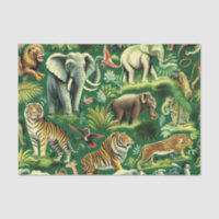 Vintage Jungle Animals Pattern