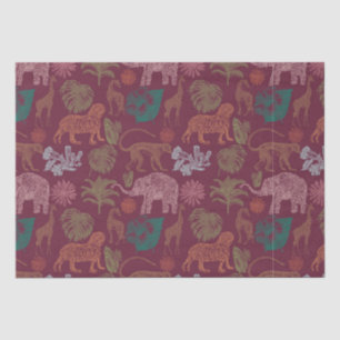 Vintage Jungle Safari Pink Tissue Paper