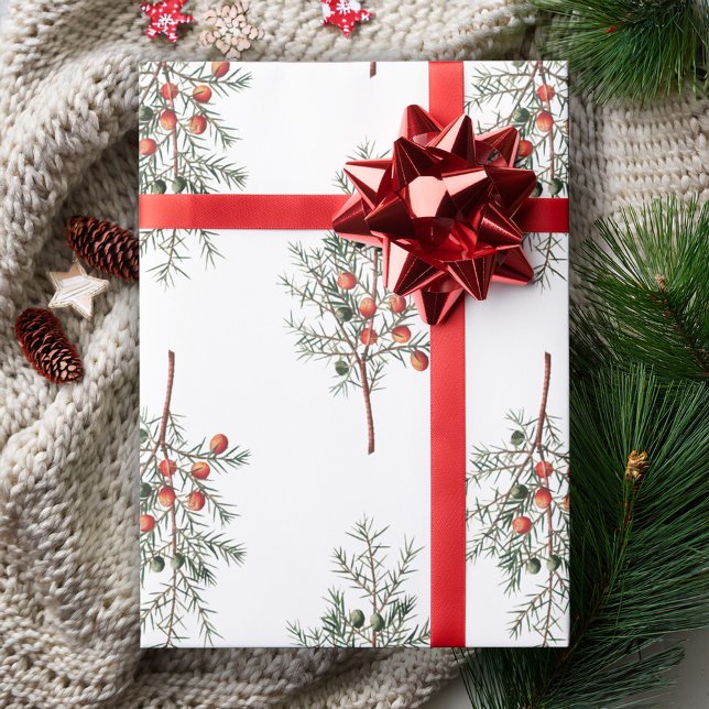 Vintage Juniper Greenery Pattern  Wrapping Paper (Creator Uploaded)