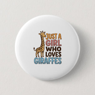 Vintage Just A Girl Who Loves Giraffes Shirt (5)_1 2 Inch Round Button